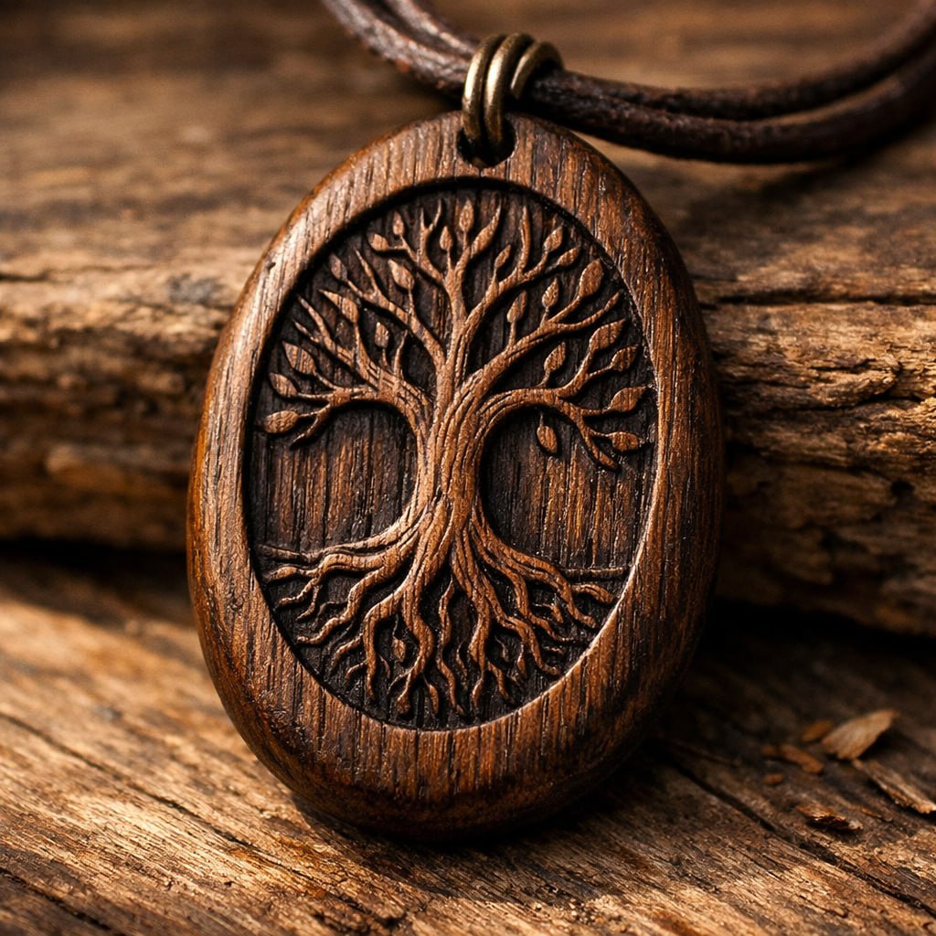 Волк деревянная подвеска купить — символ силы и верности, ручная работа СИЛА РОДА