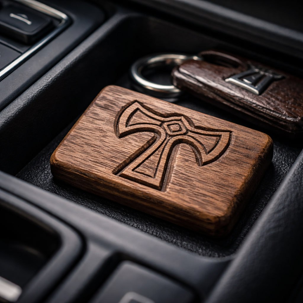 Секира Перуна деревянная подвеска в подарок мужчине — символ воина и защиты, СИЛА РОДА